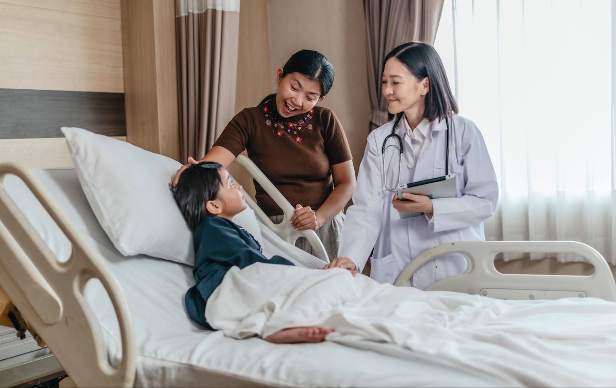 a medical facility providing palliative care to a young patient