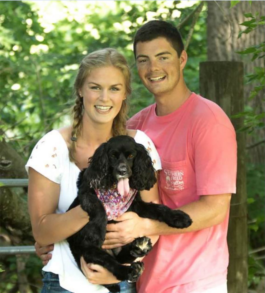savannah cooper, her husband, and their dog