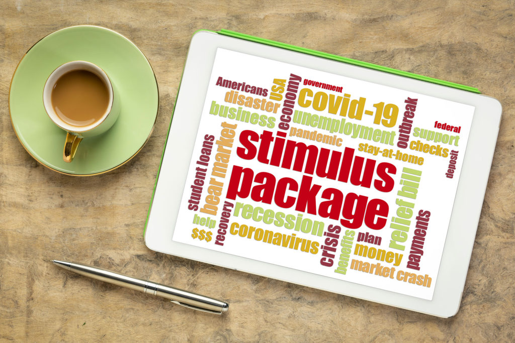 Tablet Stimulus Package to represent the cares act